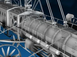 j verne flying train 3D Model