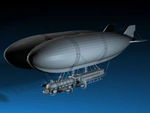 j verne flying train 3D Model