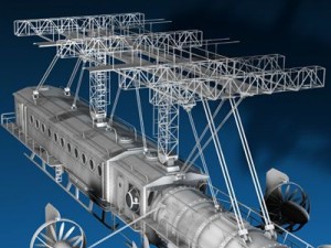j. verne flying train 3D Model