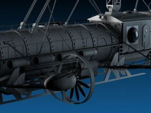 j verne flying train 3D Model