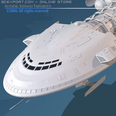 spaceship2b 3D Модель .c4d .max .obj .3ds .fbx .stl .blend 