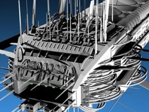 porcupine spaceship 3D Model