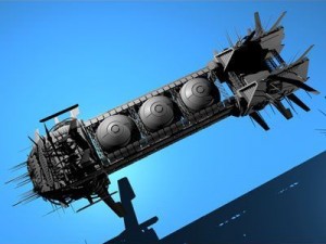 porcupine spaceship 3D Model
