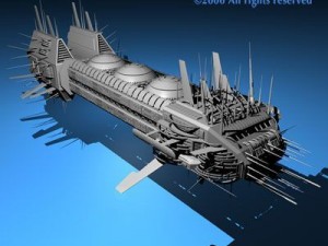 porcupine spaceship 3D Model