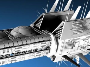porcupine spaceship 3D Model