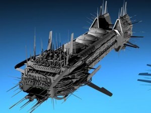 porcupine spaceship 3D Model