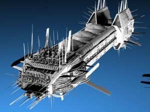 porcupine spaceship 3D Model