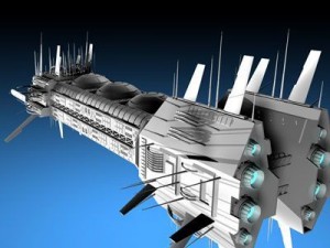 porcupine spaceship 3D Model