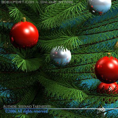 christmas tree 3D Model .c4d .max .obj .3ds .fbx .stl .blend 