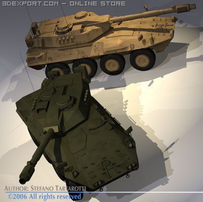 centauro b1 tank destroyer Modèle 3D .c4d .max .obj .3ds .fbx .stl .blend 