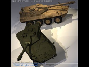 centauro b1 tank destroyer 3D Model