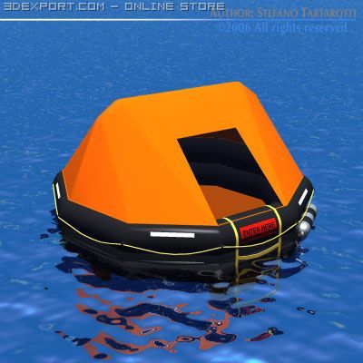 rescue liferaft Modelo 3D .c4d .max .obj .3ds .fbx .stl .blend 