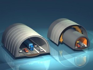 highway tunnels cutaway Modèle 3D