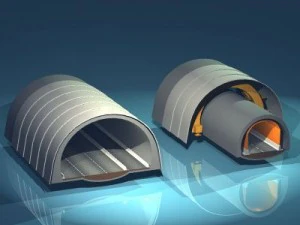 highway tunnels cutaway 3D Model