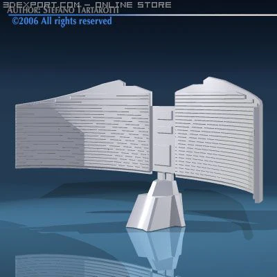 Radar 3D Modell .c4d .max .obj .3ds .fbx .stl .blend 