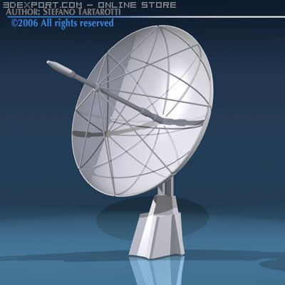 sat dish 3D Model .c4d .max .obj .3ds .fbx .stl .blend 