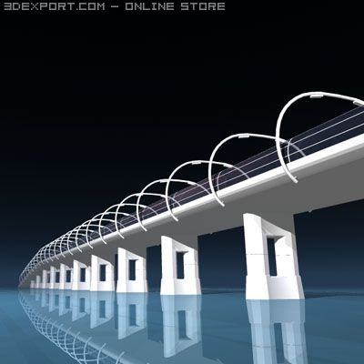 bridge 3D Model .c4d .max .obj .3ds .fbx .stl .blend 