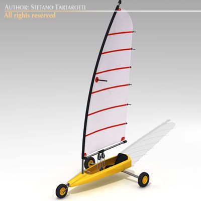 land yacht 3D 모델 .c4d .max .obj .3ds .fbx .stl .blend 