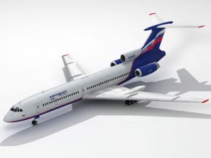 tu154 aeroflot 3D मॉडल