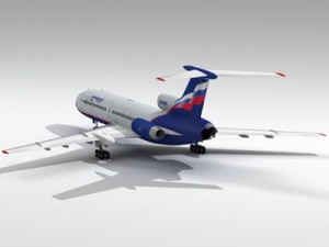 tu154 aeroflot 3D मॉडल
