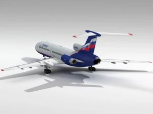 tu154 aeroflot 3D Model