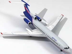 tu154 aeroflot 3D मॉडल