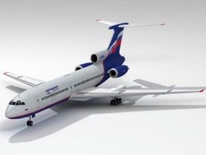 tu154 aeroflot 3D मॉडल