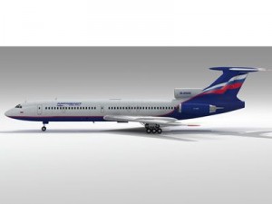 tu154 aeroflot 3D मॉडल