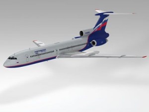 tu154 aeroflot 3D मॉडल