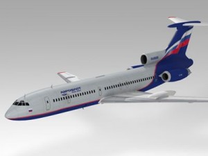 tu154 aeroflot 3D मॉडल