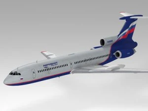 tu154 aeroflot 3D Model