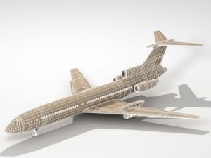 tu154 aeroflot 3D मॉडल