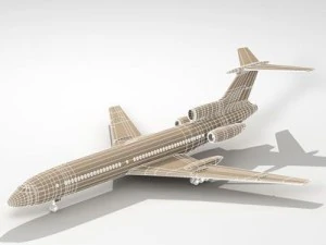 tu154 aeroflot 3D Model