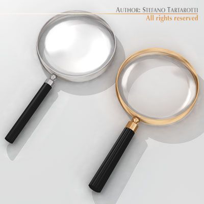 magnifying glass 3D 모델 .c4d .max .obj .3ds .fbx .stl .blend 