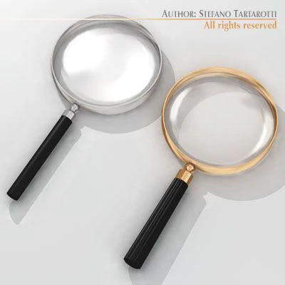 magnifying glass 3D Model .c4d .max .obj .3ds .fbx .stl .blend