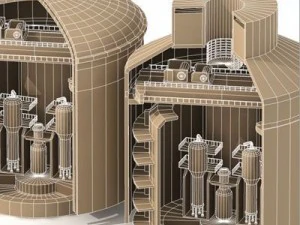 nuclear reactor building 3D Model