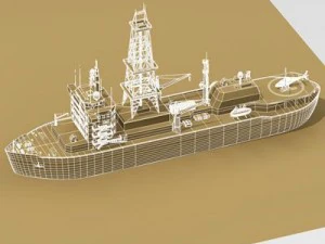 dolna zaślepka pakietu pionu morskiego Model 3D