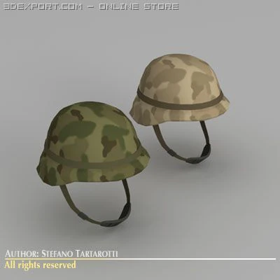 army helmet 3D Model .c4d .max .obj .3ds .fbx .stl .blend 