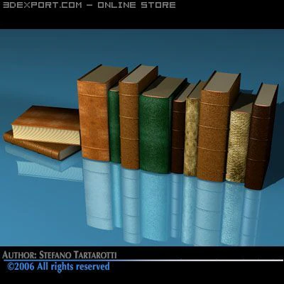 old books 3D Model .c4d .max .obj .3ds .fbx .stl .blend 
