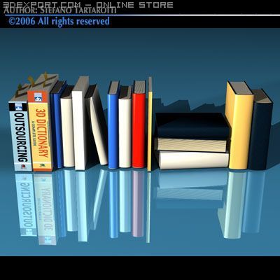 books new 3D Model .c4d .max .obj .3ds .fbx .stl .blend 