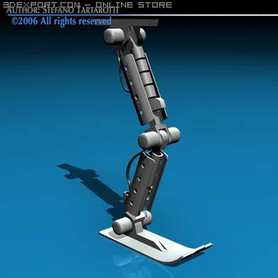 robot leg 3D Model .c4d .max .obj .3ds .fbx .stl .blend