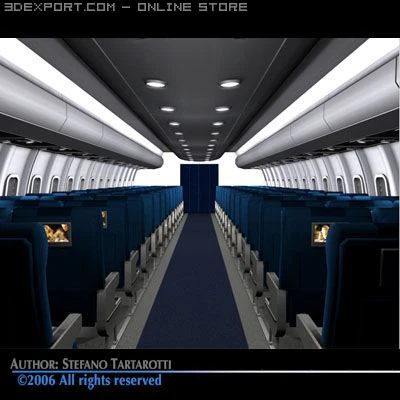 interior plane 3 3D Model .c4d .max .obj .3ds .fbx .stl .blend 