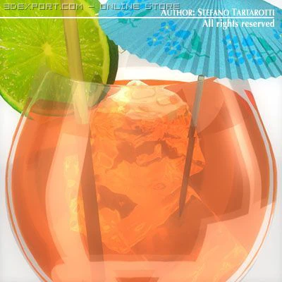 cocktail 3D Model .c4d .max .obj .3ds .fbx .stl .blend 