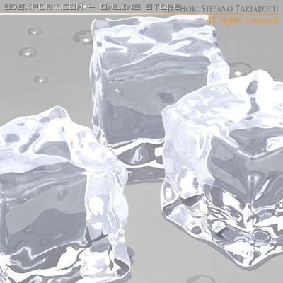 ice cubes 3D Model .c4d .max .obj .3ds .fbx .stl .blend 