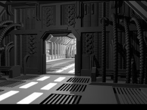 science fiction door 3D Model