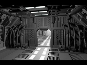 science fiction door 3D Model