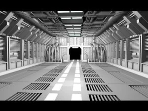 drzwi science-fiction Model 3D