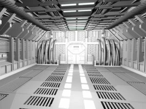 drzwi science-fiction Model 3D