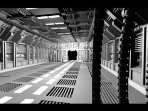 drzwi science-fiction Model 3D