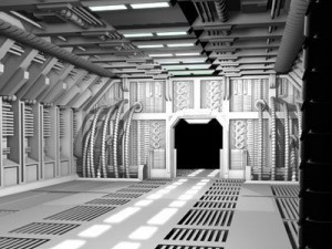 science fiction door 3D Model